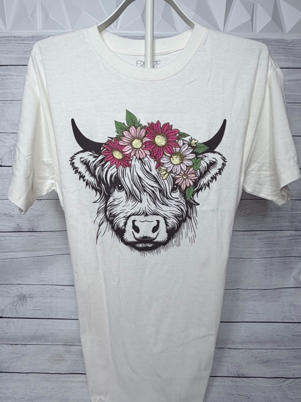 Freeze White Crewneck Tee with Black Logo Print